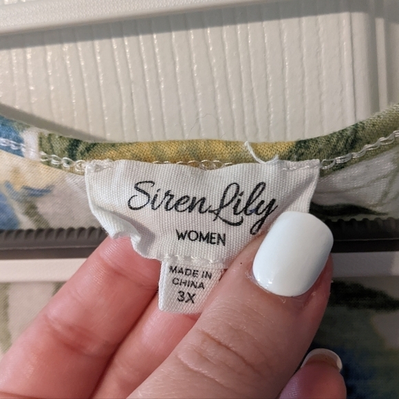 Lacey Prairie Multicolor Floral Short Sleeve Top from Siren Lily Women Size 3X - Picture 2 of 7